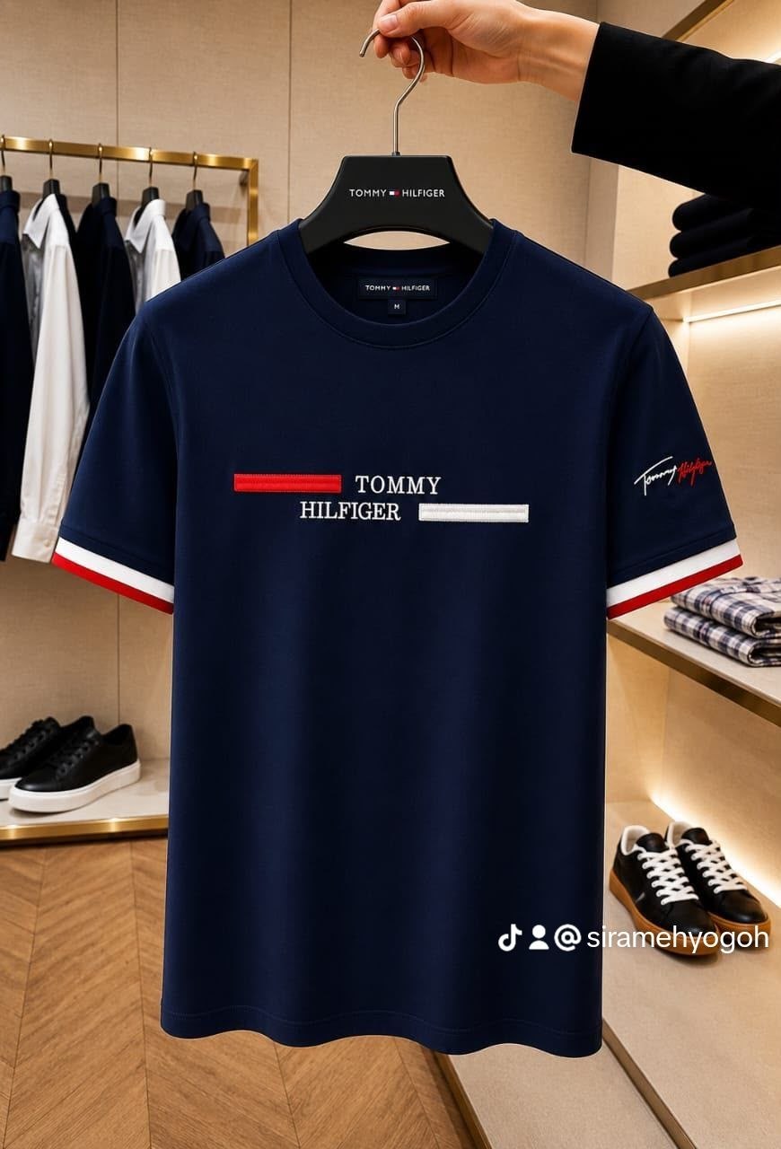 Versatile Men’s Tee: Tommy Hilfiger Brand Detail