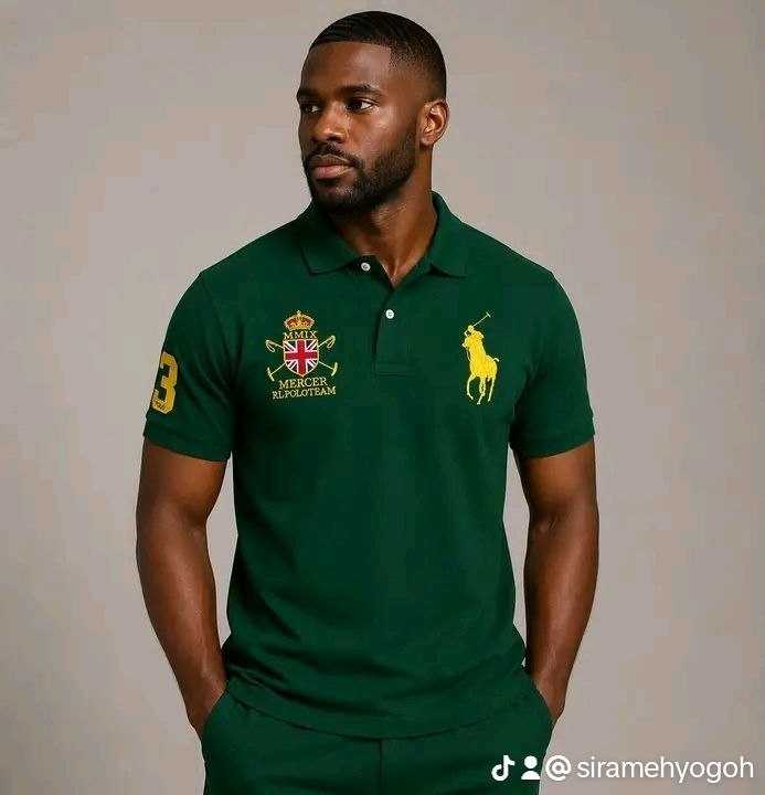 Iconic Style: Green Polo Shirt with MMIX Crest