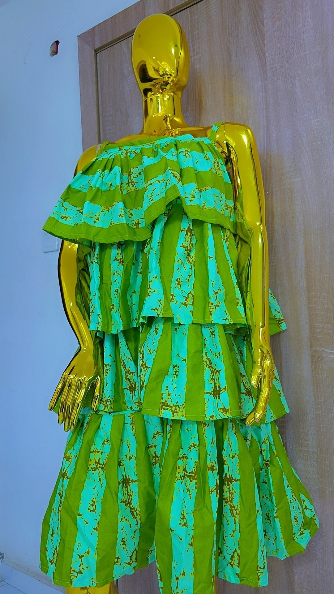 Tiered Ruffle Cotton Dress