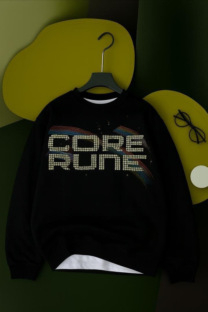 Bold Graphic Print Pullover Modern Streetwear