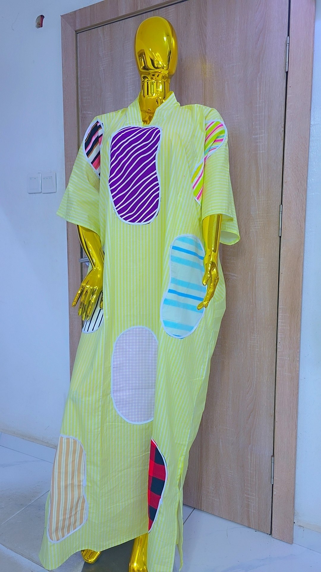 Midi Dress Contemporary Patchwork Fashion