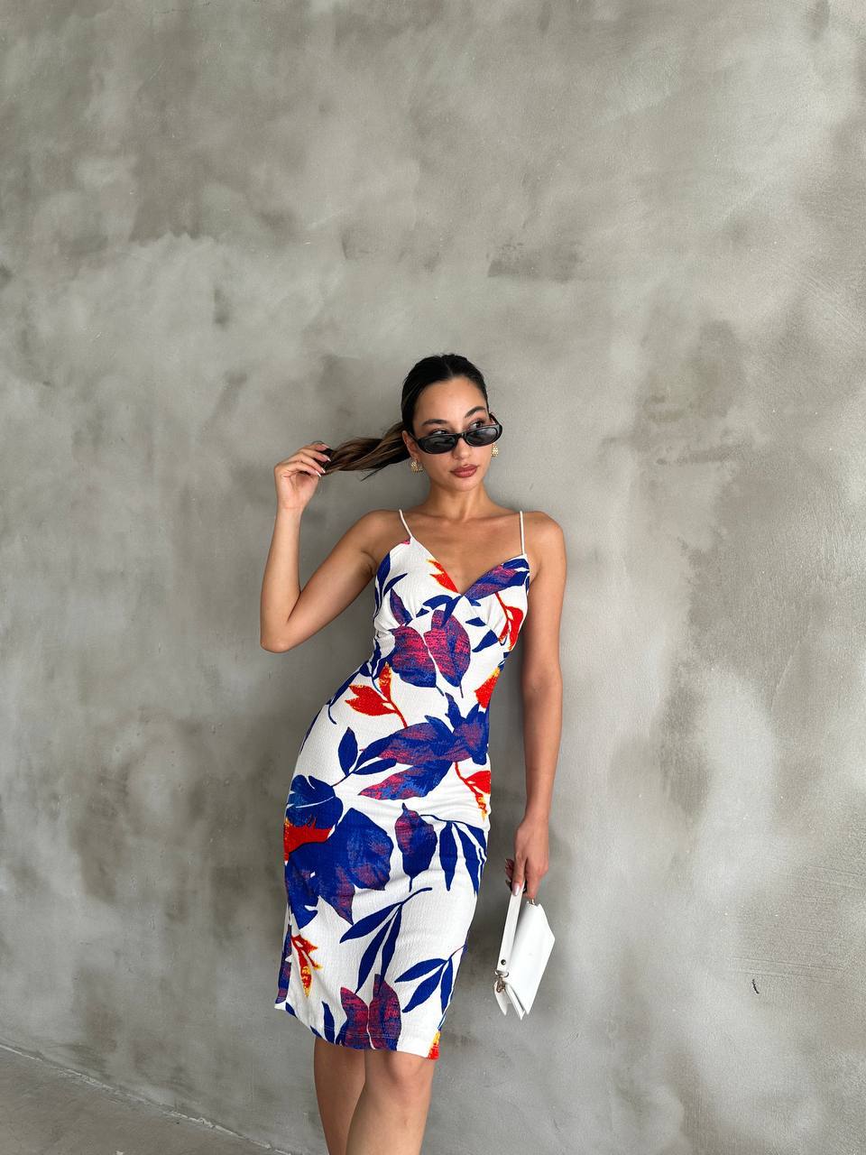 Modern Print Midi Dress for Women