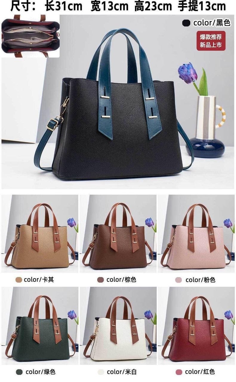 Structured Pebbled Leatherette Tote satchel