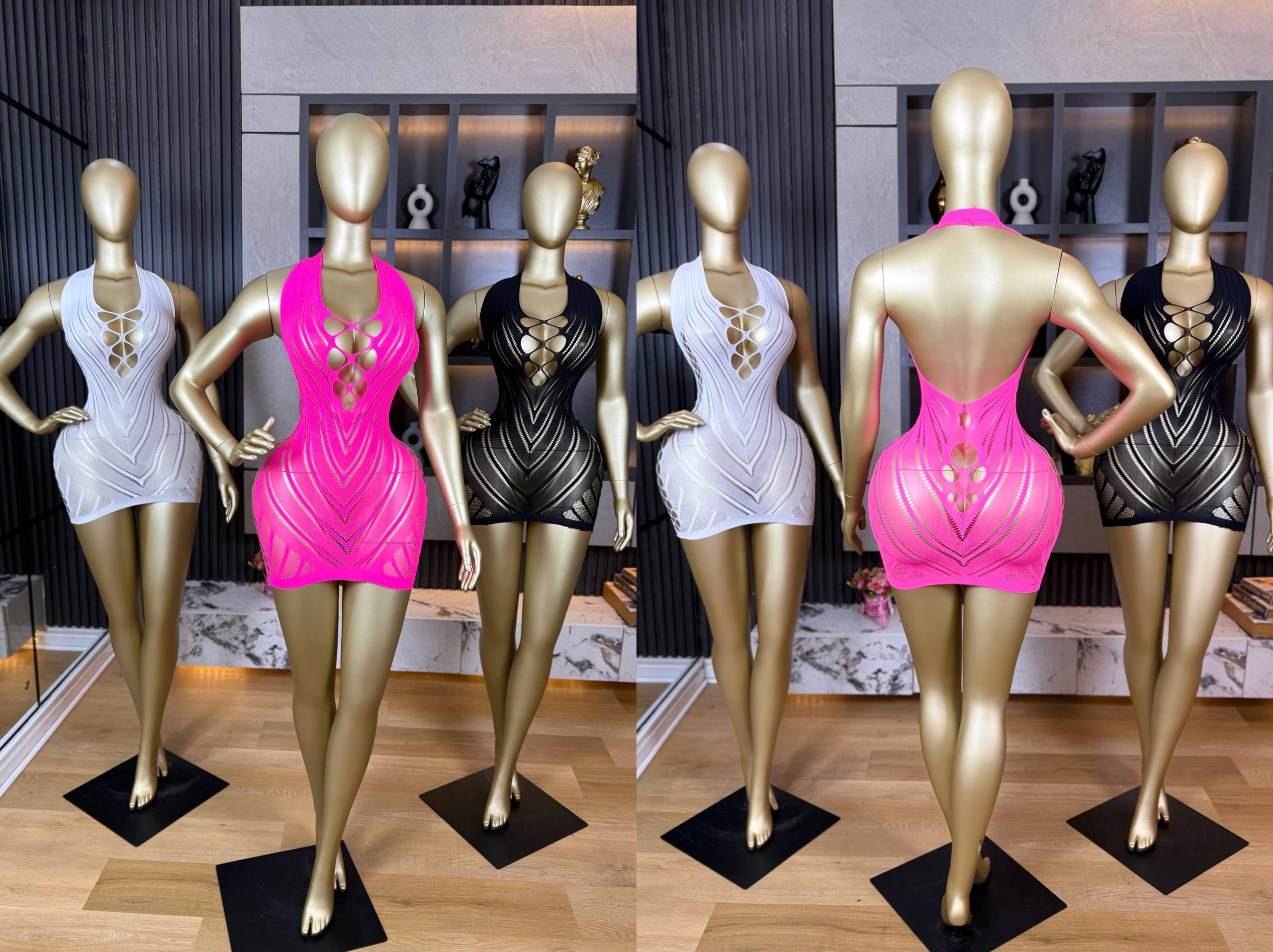 Glamour Shimmer Corset Mini Dress