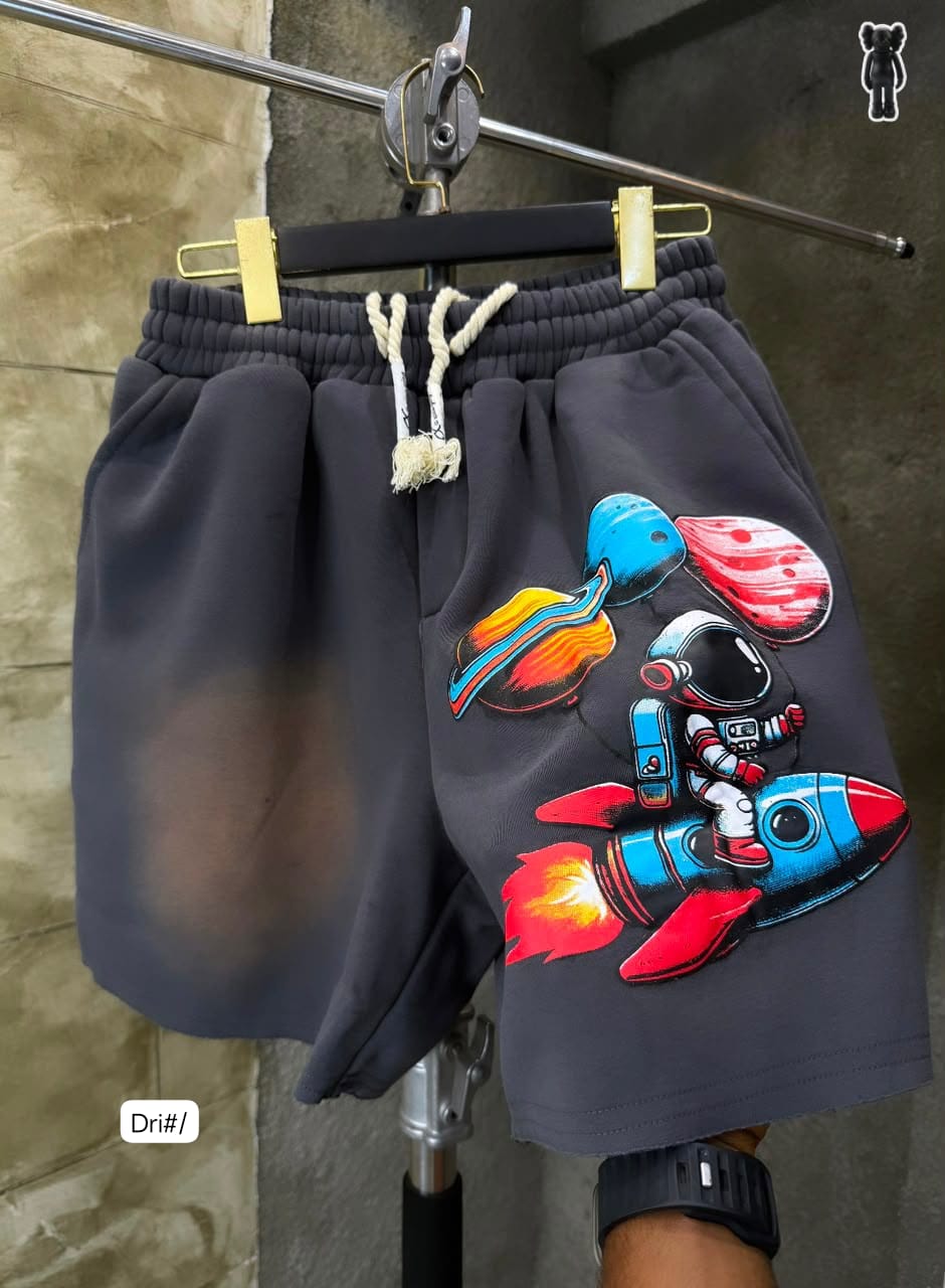 Luxury Charcoal Grey Heavyweight Fleece Shorts