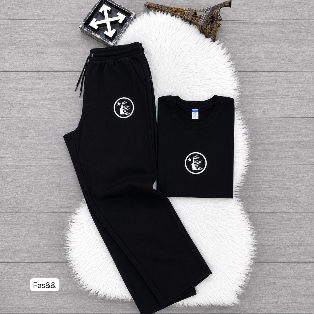 HELLSTAR Premium Black Heavyweight Graphic Lounge Set
