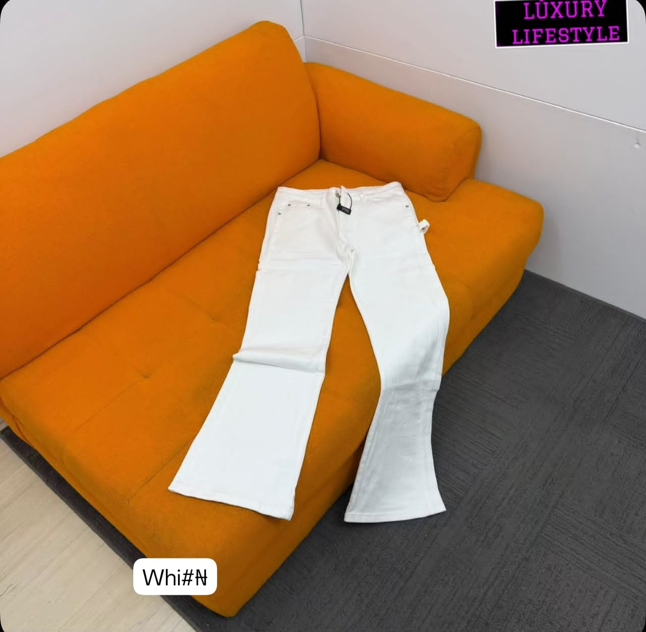 Premium Heavyweight Minimalist All-White Denim Jeans