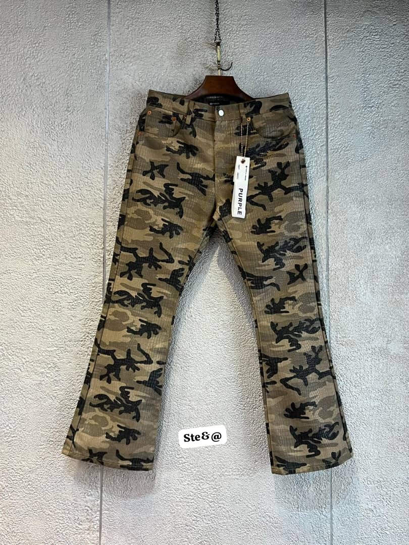 Premium Men's Camouflage Corduroy Flare Jeans