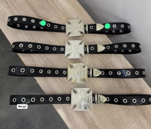 Premium Y2K Gothic Iron Cross Grommet Belt
