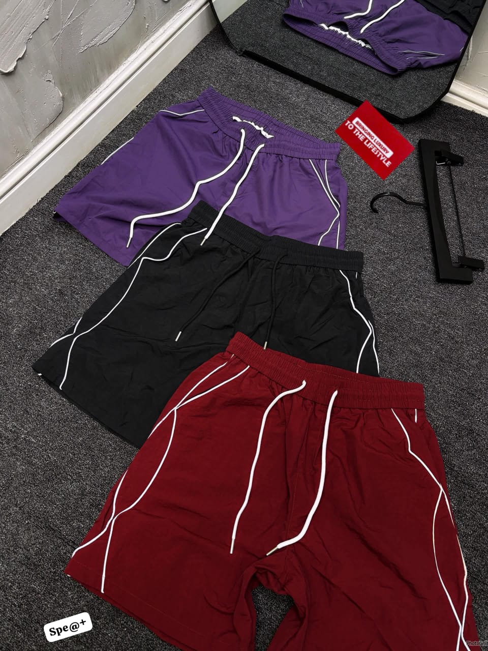 Premium Men's Athletic Shorts with Reflective Piping
