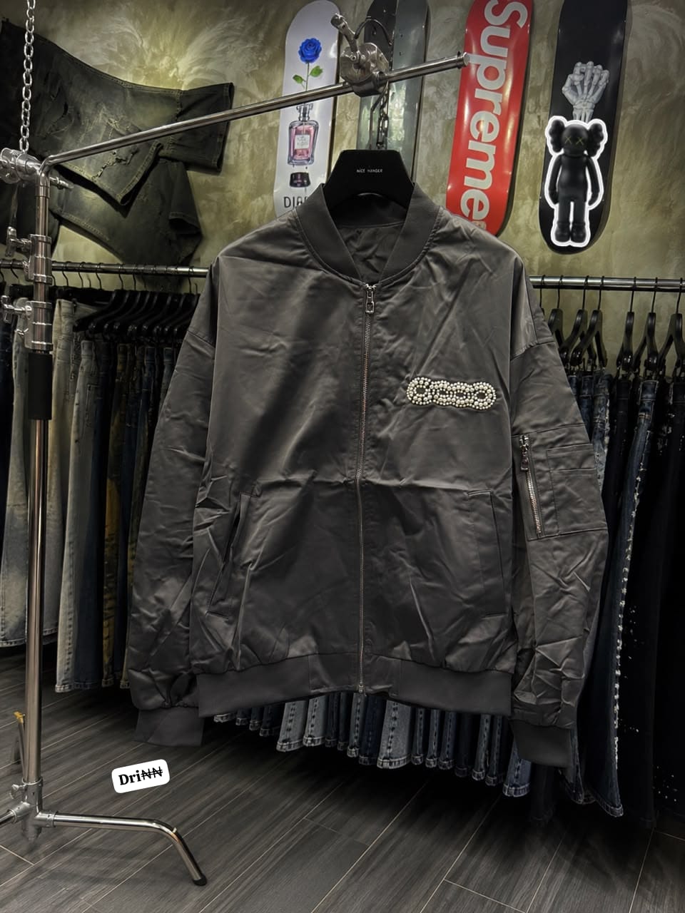 Premium Men’s "Pearl Accent" Bomber Jacket - Image 2