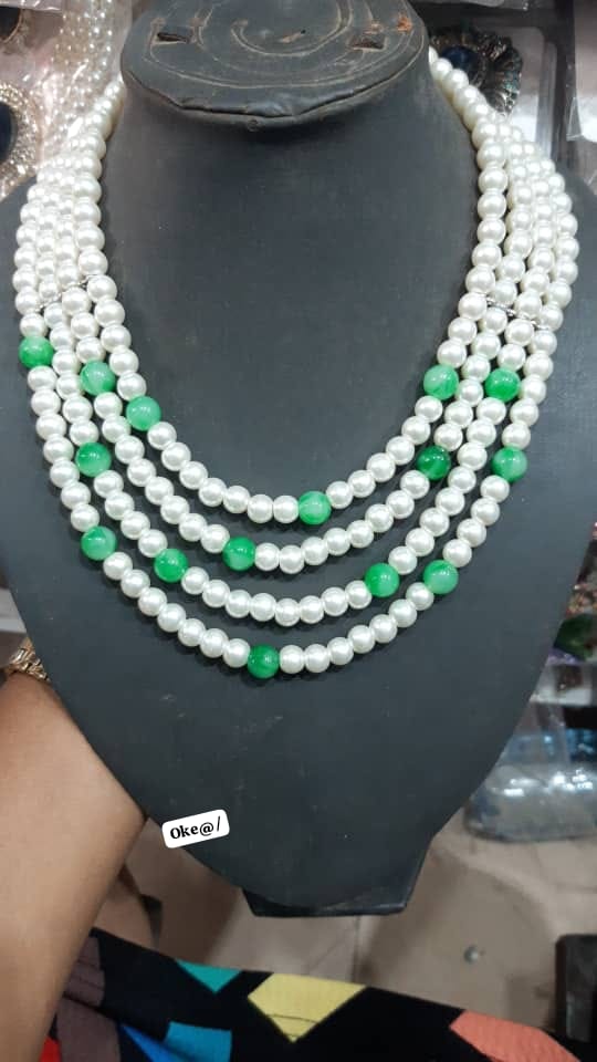 Elegant Multi-Strand Faux Pearl Necklace