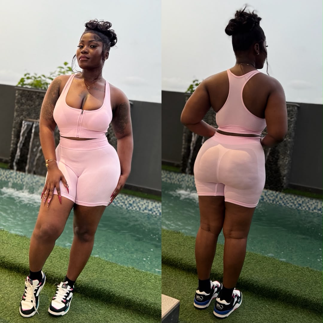 Premium Pastel Peach Women's Sculpting Ribbed Activewear Set
