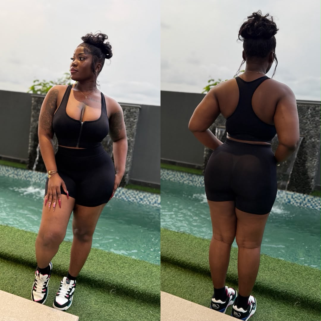 Premium Black Women's Sculpting Ribbed Activewear Set