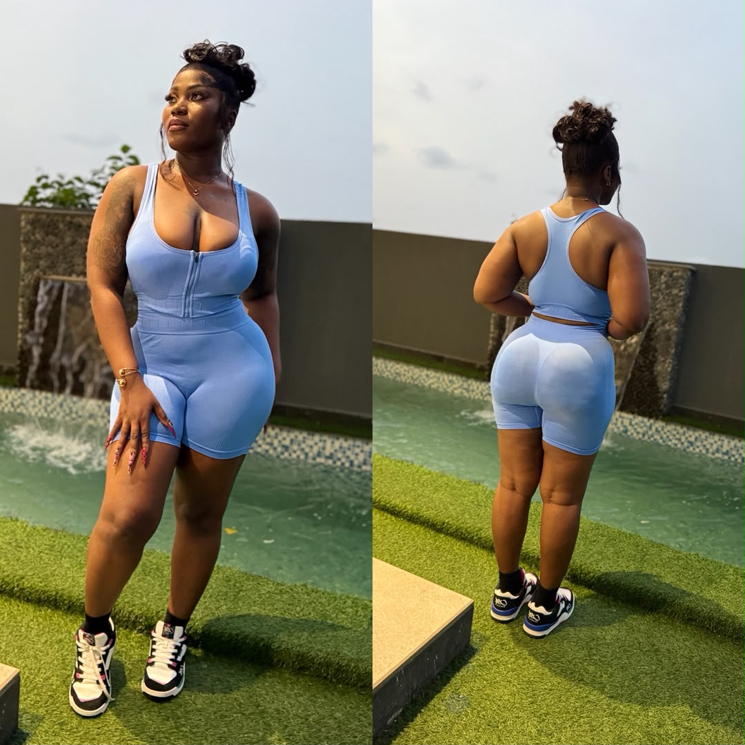 Premium Sky Blue Women's Sculpting Ribbed Activewear Set