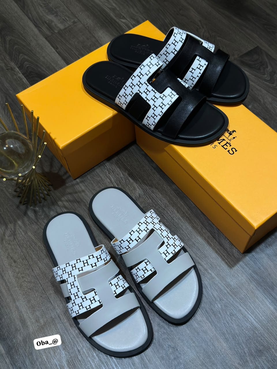 Hermès Style Izmir Premium Dual-Strap Leather Sandals - Image 2