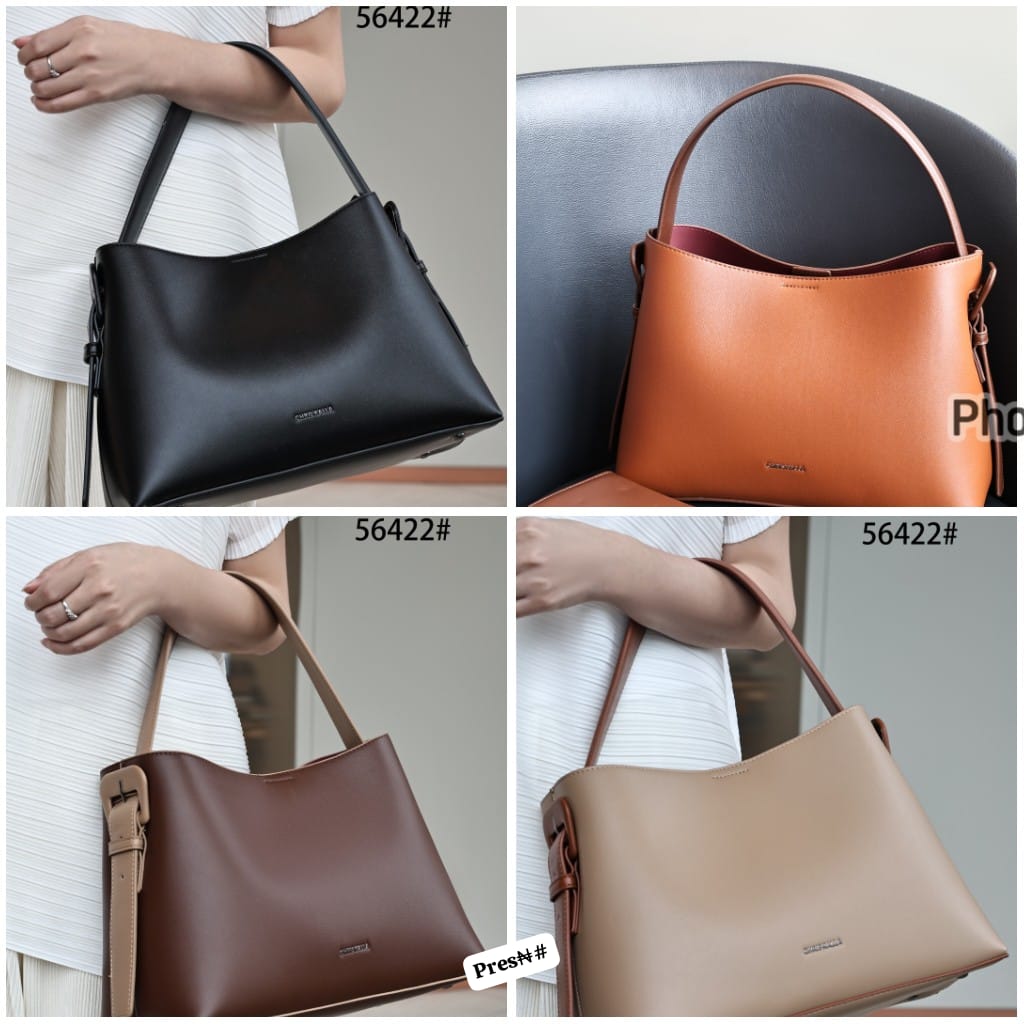 Premium Women's Minimalist Smooth Leather Hobo Bag - Image 2