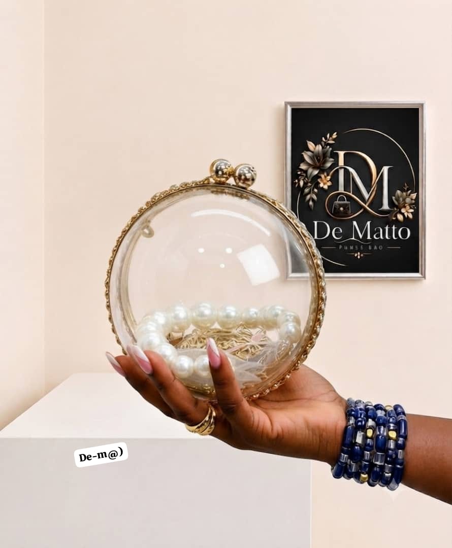 Premium Clear Acrylic Sphere Evening Clutch - Image 3