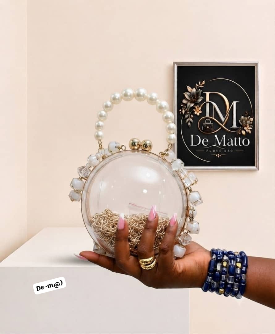 Premium Clear Acrylic Sphere Evening Clutch