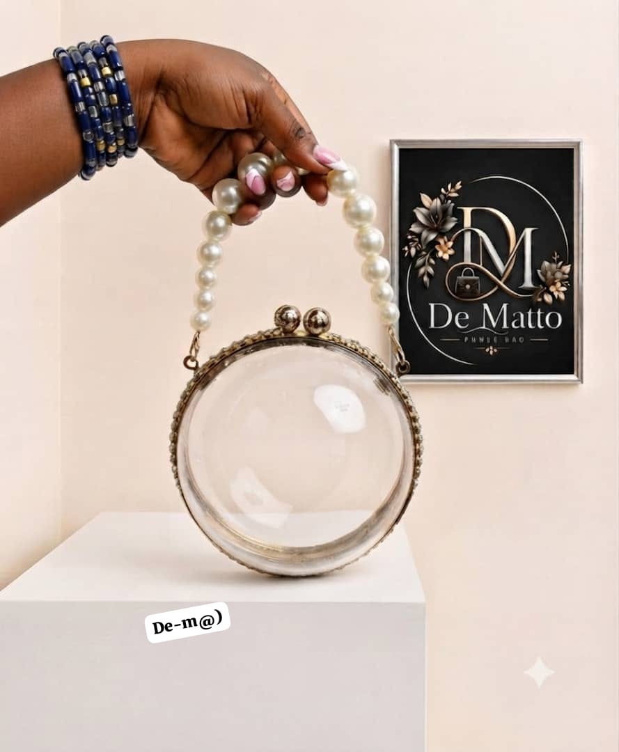 Premium Clear Acrylic Sphere Evening Clutch - Image 2