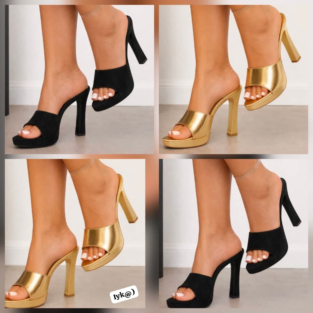 Premium Women’s Chunky Block Heel Mules