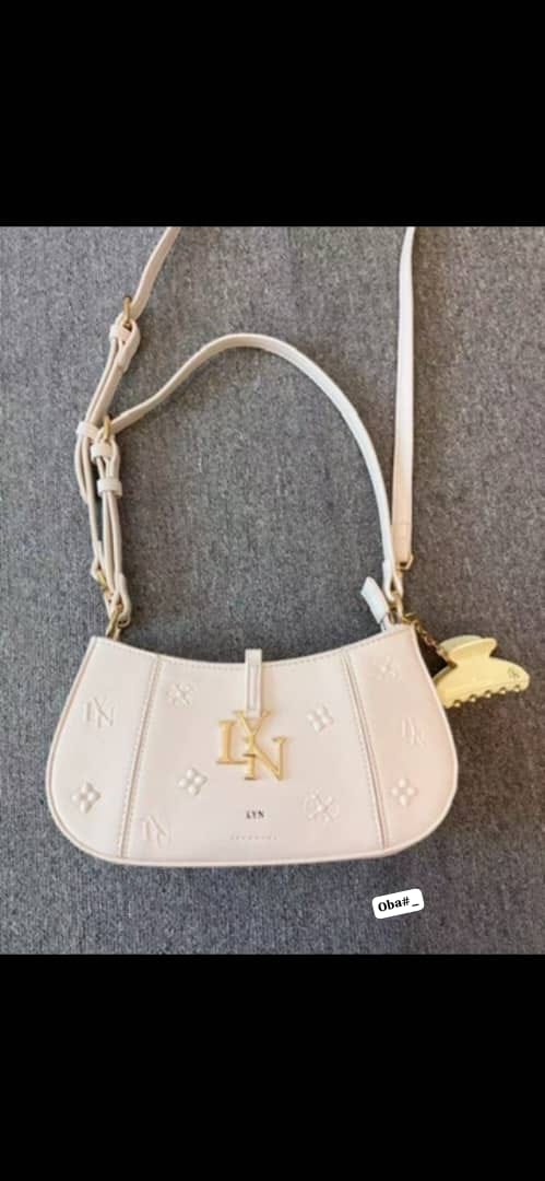 Premium Women’s Embossed Monogram Curved Shoulder Bag - Image 3