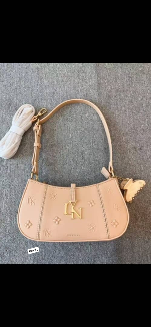 Premium Women’s Embossed Monogram Curved Shoulder Bag