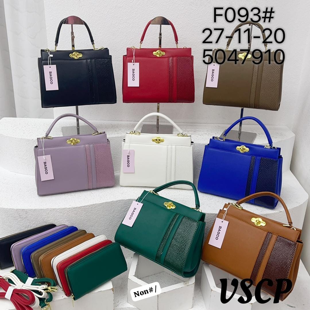 Premium Textured Panels Leather Satchel Bag and Wallet Set - Image 4