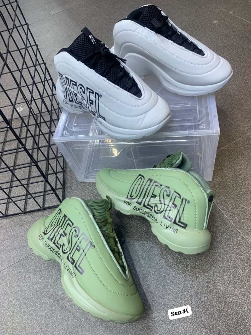 DIESEL Chunky Platform High-Top Streetwear Trainers - Image 2