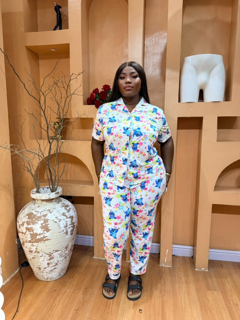 Premium Women's Animated Character Print Pyjama Set