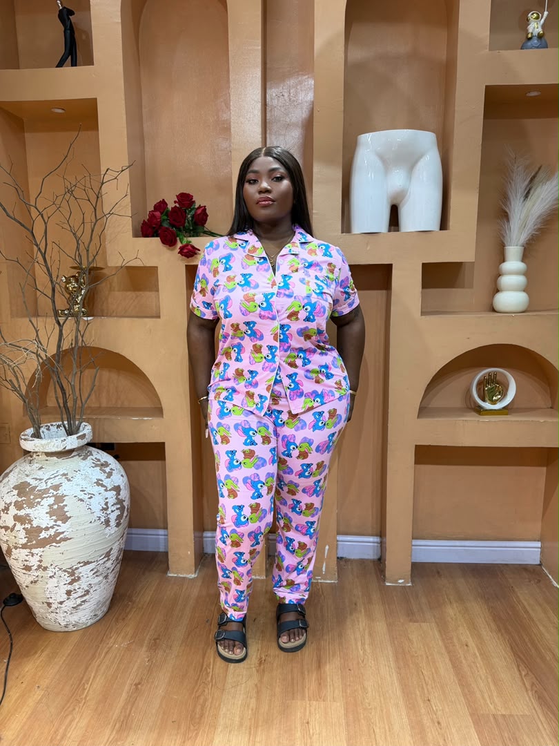 Premium Women's Animated Character Print Pyjama Set