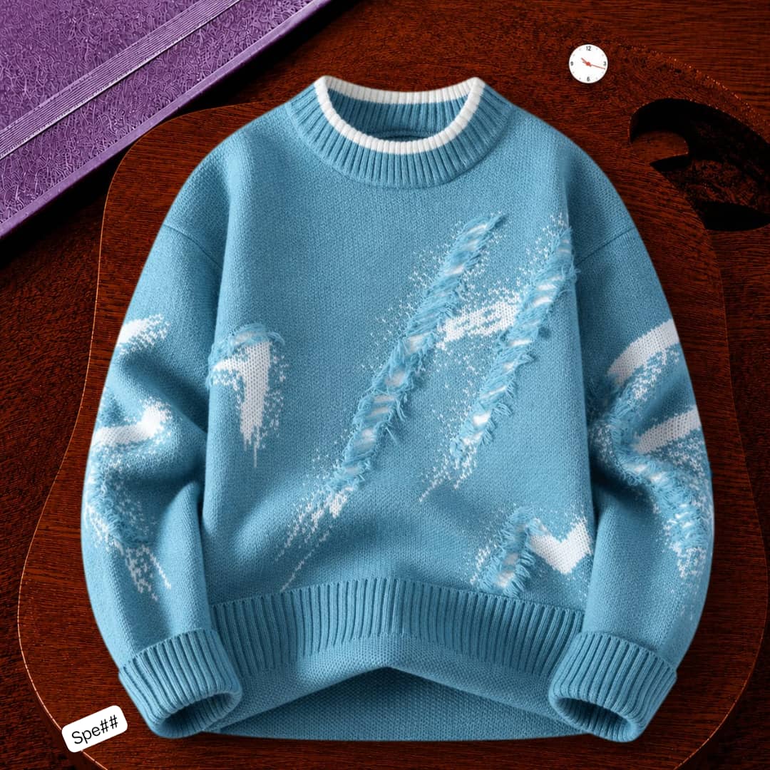Premium Heavyweight Distressed Deconstructed Knit Sweater