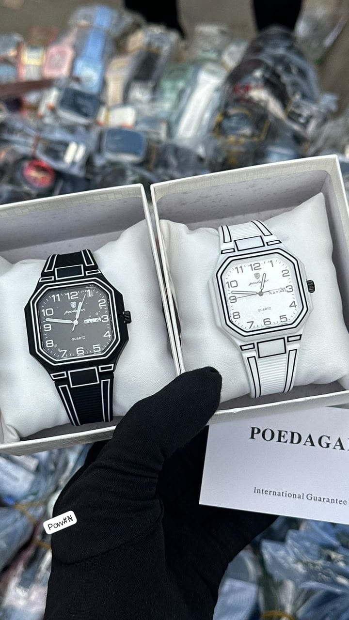 Poedagar Luxury Men's Geometric Quartz Watch - Image 2