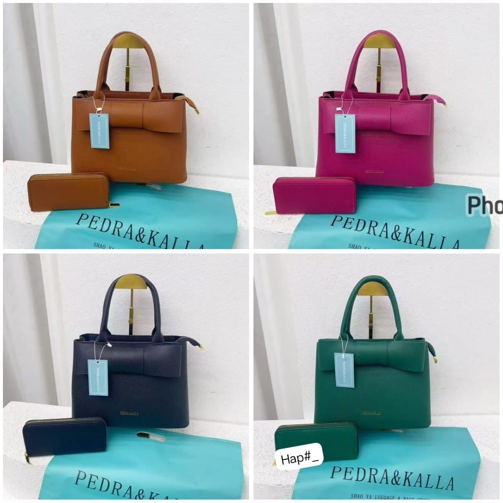 PEDRA & KALLA Women's Premium 2-Piece Structured Tote Bag & Wallet Set - Image 3