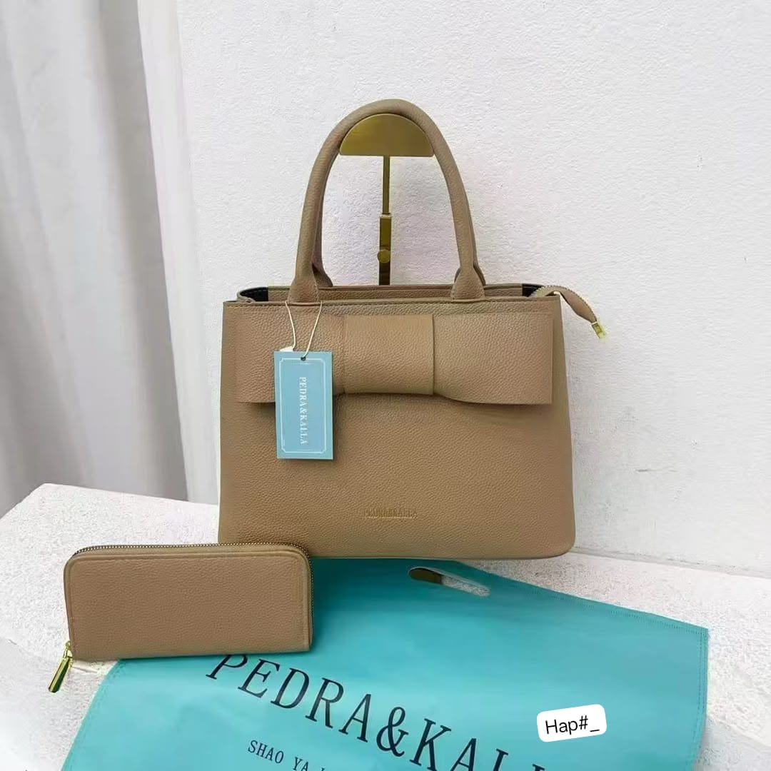 PEDRA & KALLA Women's Premium 2-Piece Structured Tote Bag & Wallet Set - Image 2