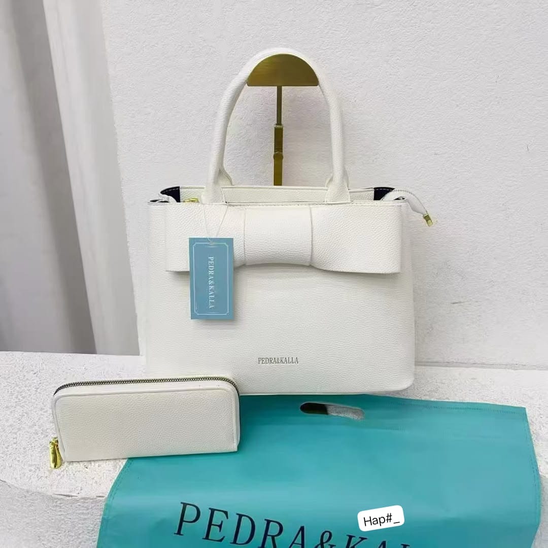 PEDRA & KALLA Women's Premium 2-Piece Structured Tote Bag & Wallet Set