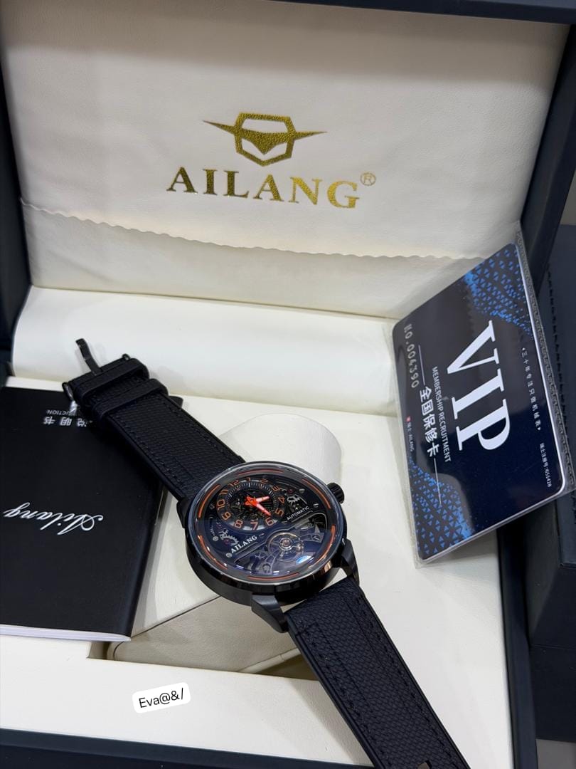 AILANG Luxury Men’s Mechanical Skeleton Watch