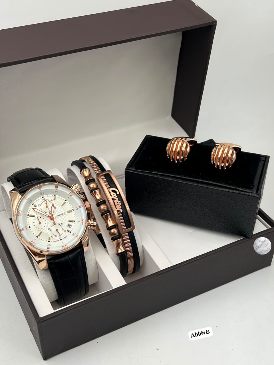 Cartier Rose Gold Chronograph Gift Set