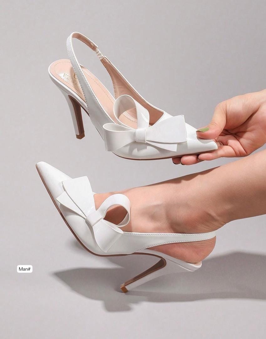 Christian Louboutin Patent Leather Bow Slingback Pumps - Image 3