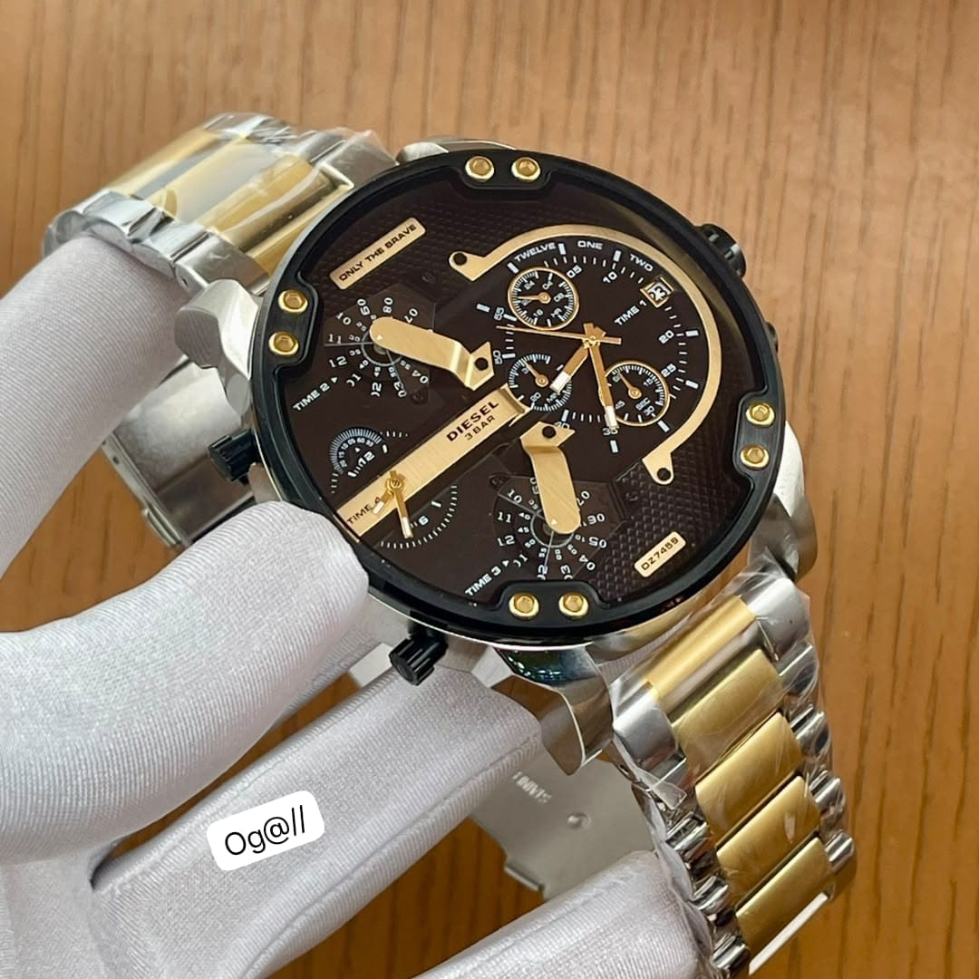 Diesel Mr. Daddy 2.0 Oversized Multi-Time Zone Watch