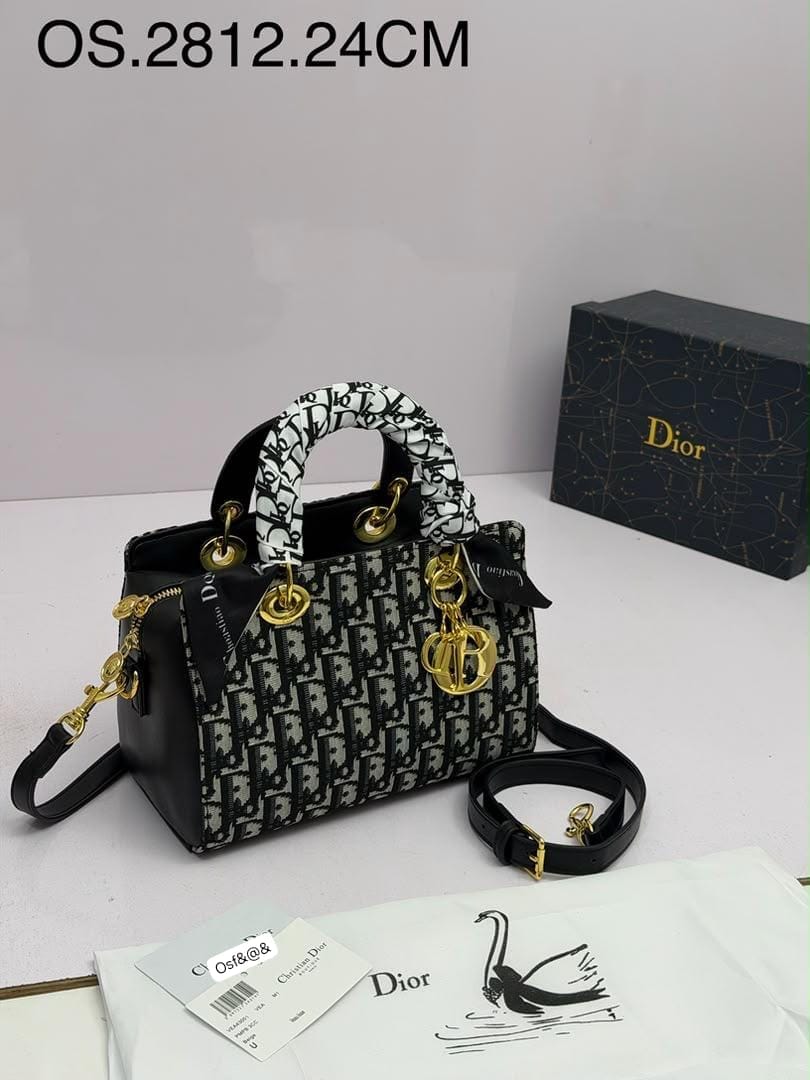 Premium Cannage Quilted Leather Boston Bag - Image 2