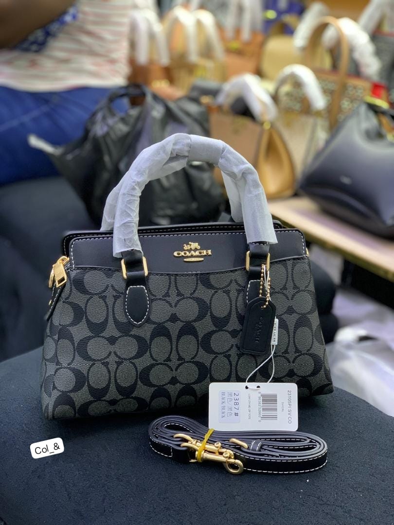 Coach Premium Signature Canvas Satchel Bag - Image 3