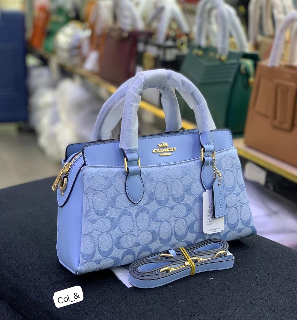 Coach Premium Signature Canvas Satchel Bag - Image 2