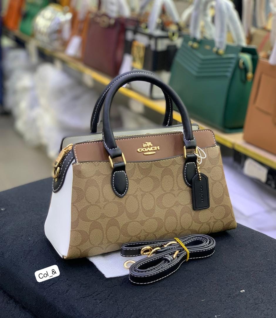 Coach Premium Signature Canvas Satchel Bag