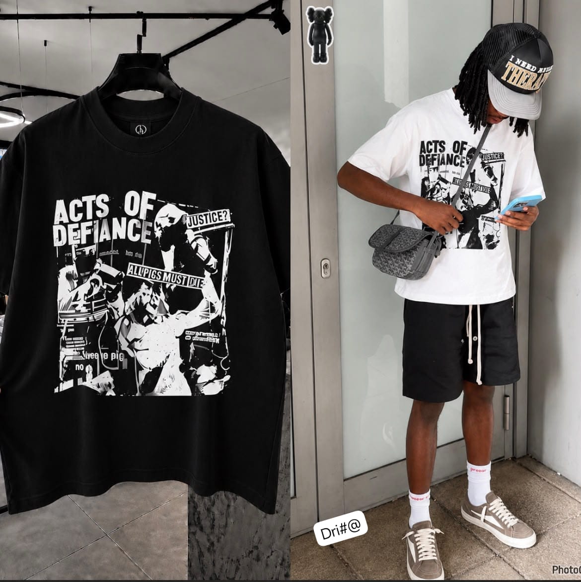 Men's Premium "Acts of Defiance" Punk Graphic Tee - Image 2