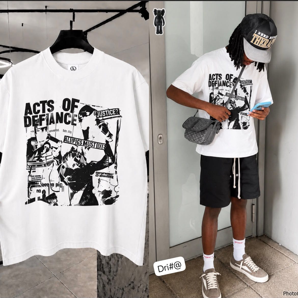 Men's Premium "Acts of Defiance" Punk Graphic Tee