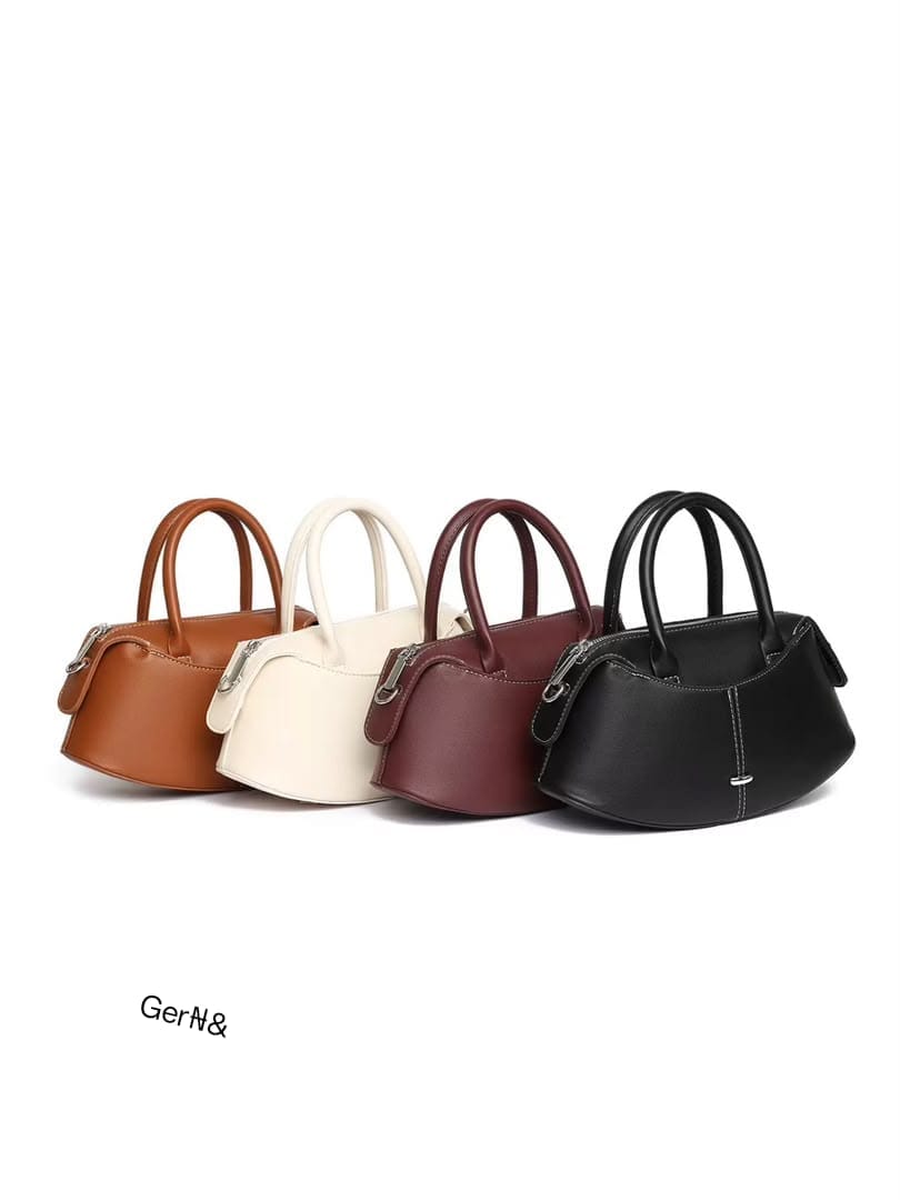 Women's Premium Curved Dumpling Top-Handle Bag - Image 4