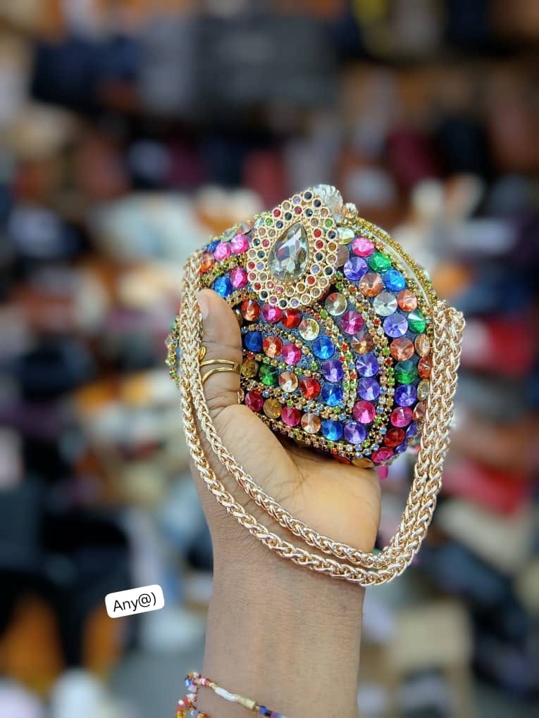 Women's Luxury Teardrop Crystal Evening Minaudière - Image 2