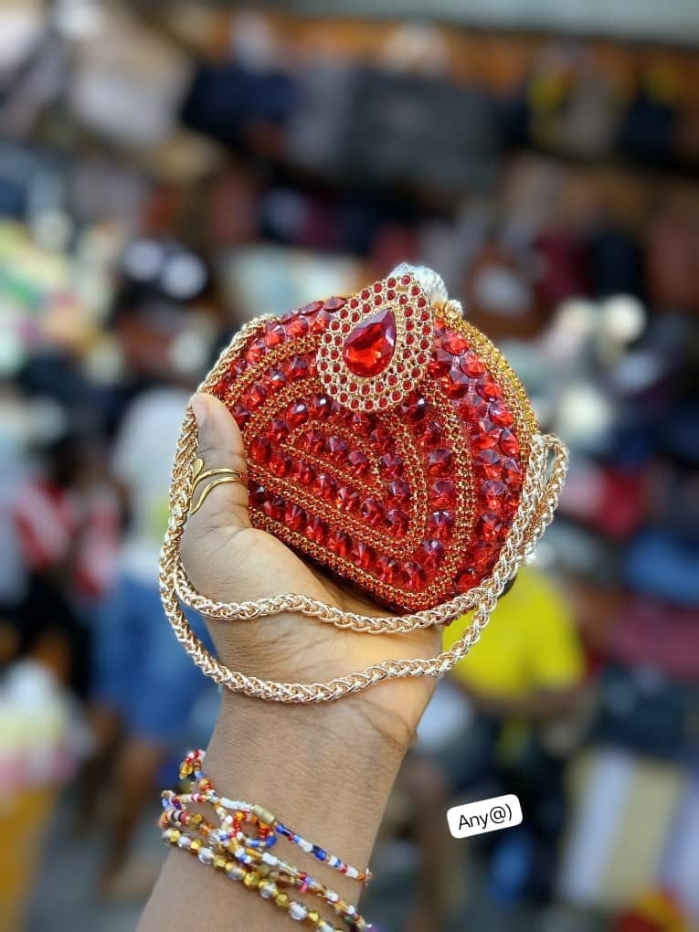 Women's Luxury Teardrop Crystal Evening Minaudière