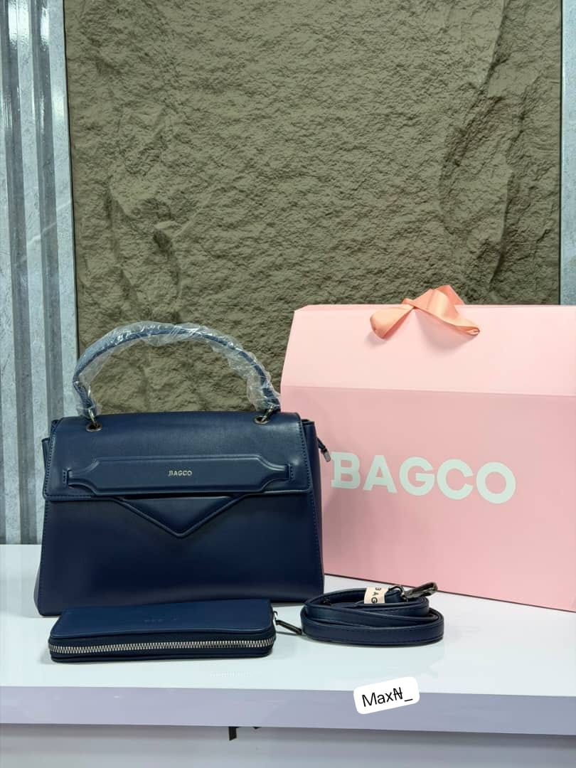 BAGCO Women's Premium 3-in-1 Structured Trapeze Handbag Set